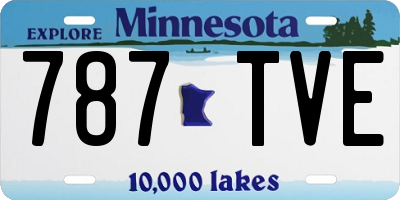 MN license plate 787TVE