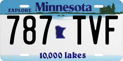 MN license plate 787TVF