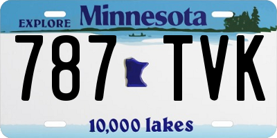 MN license plate 787TVK