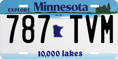 MN license plate 787TVM