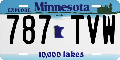 MN license plate 787TVW