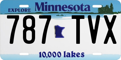 MN license plate 787TVX