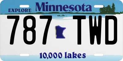 MN license plate 787TWD