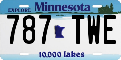 MN license plate 787TWE