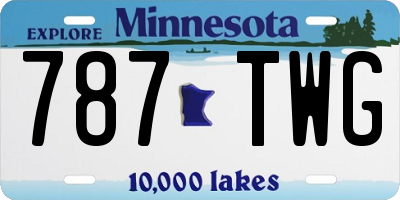 MN license plate 787TWG