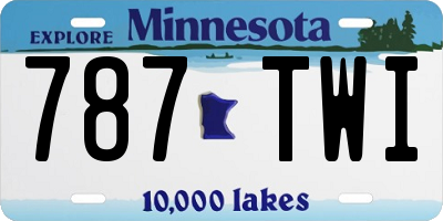 MN license plate 787TWI