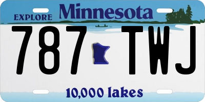 MN license plate 787TWJ