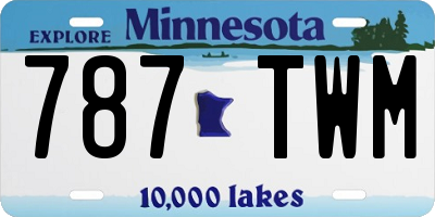 MN license plate 787TWM