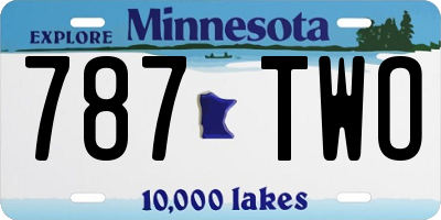 MN license plate 787TWO