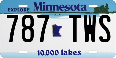 MN license plate 787TWS