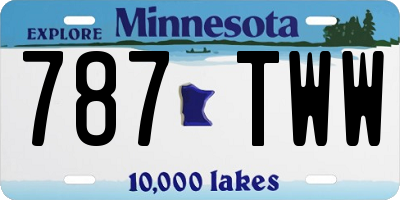 MN license plate 787TWW