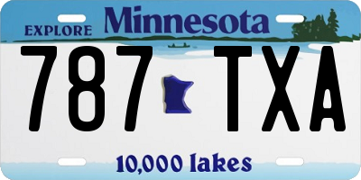 MN license plate 787TXA