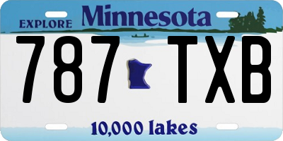 MN license plate 787TXB