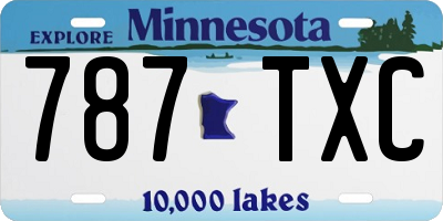 MN license plate 787TXC