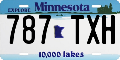 MN license plate 787TXH