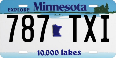 MN license plate 787TXI