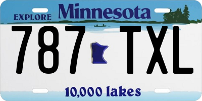 MN license plate 787TXL