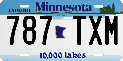 MN license plate 787TXM