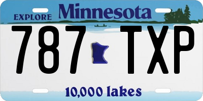MN license plate 787TXP