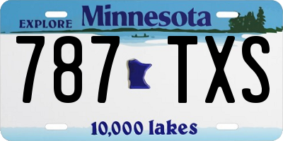 MN license plate 787TXS