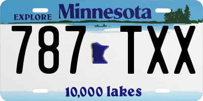 MN license plate 787TXX