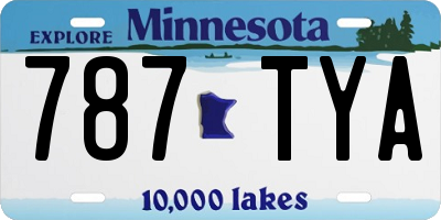MN license plate 787TYA