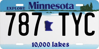 MN license plate 787TYC