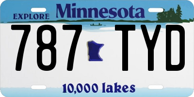 MN license plate 787TYD