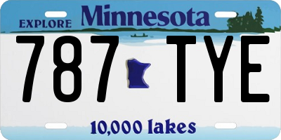 MN license plate 787TYE