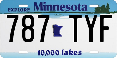 MN license plate 787TYF