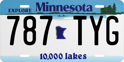 MN license plate 787TYG