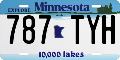MN license plate 787TYH