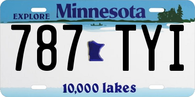 MN license plate 787TYI