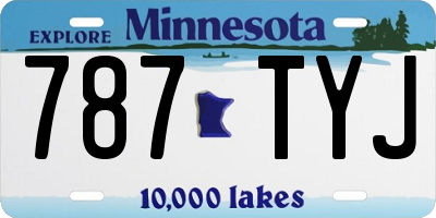 MN license plate 787TYJ