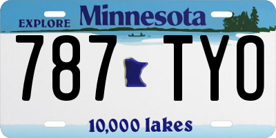 MN license plate 787TYO