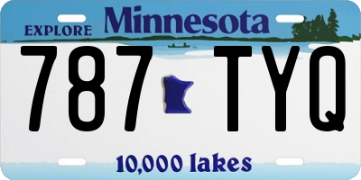 MN license plate 787TYQ