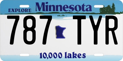 MN license plate 787TYR