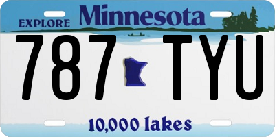 MN license plate 787TYU
