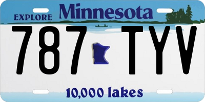 MN license plate 787TYV