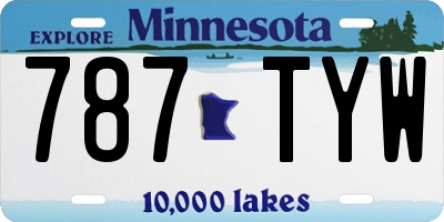 MN license plate 787TYW