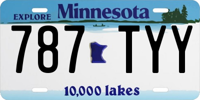 MN license plate 787TYY