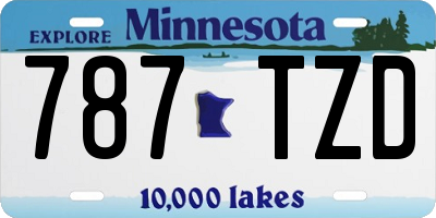 MN license plate 787TZD