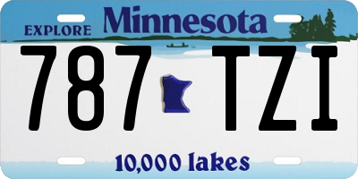 MN license plate 787TZI