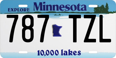 MN license plate 787TZL