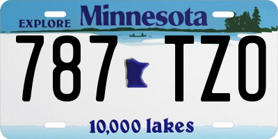 MN license plate 787TZO