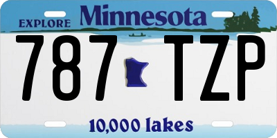 MN license plate 787TZP