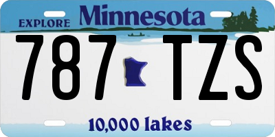 MN license plate 787TZS