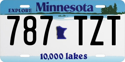 MN license plate 787TZT