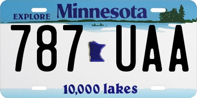 MN license plate 787UAA