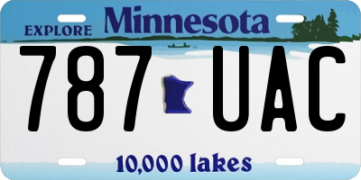 MN license plate 787UAC